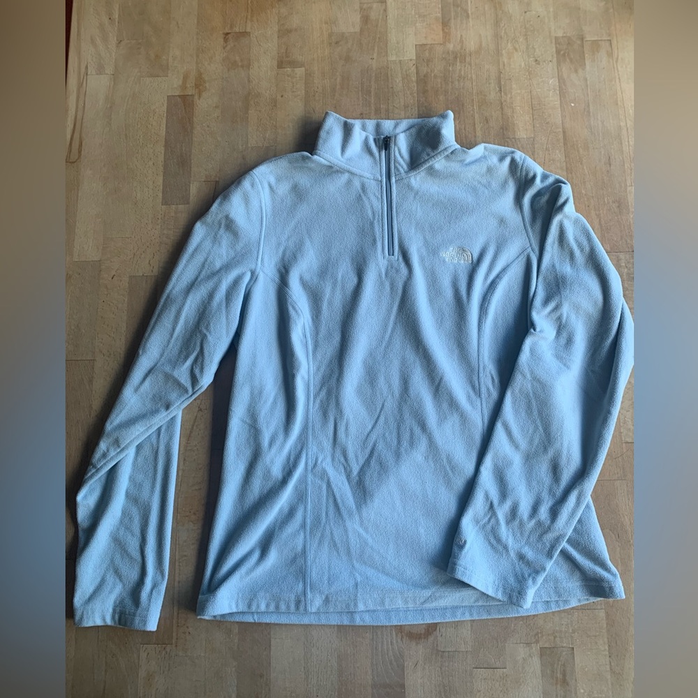 The North Face fleece quarter zip / women’s large / baby blue